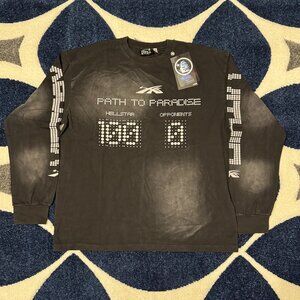 Hellstar Path To Paradise Score Black Longsleeve Shirt Mens Size Medium or Large